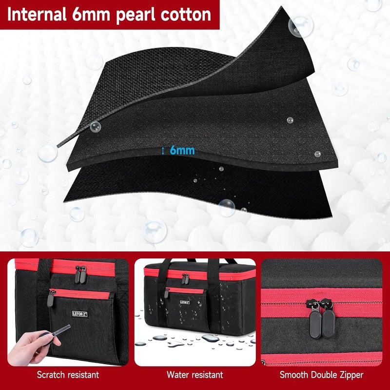 LEFORZ Air Compressor Bag Compatible with Milwaukee M18 Inflator 2848-20/2771-20, Air Pump Carrying Case Fits for Milwaukee Tools Accessories,Tire Inflator Holder for Battery Pack 18V 3.0-9.0 Ah (Case Only) - Image 3